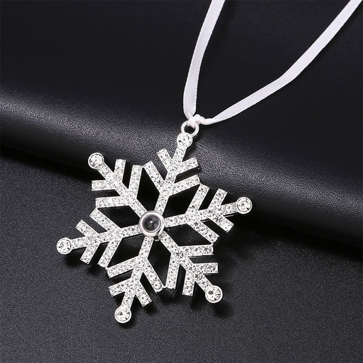 Personalisierte Schneeflocke Foto Ornament