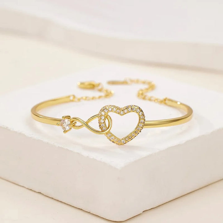 An meine Tochter - Unendlichkeit & Herz Armband