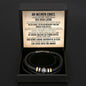 An meinen Enkel - Geflochtenes Edelstahl Lederarmband