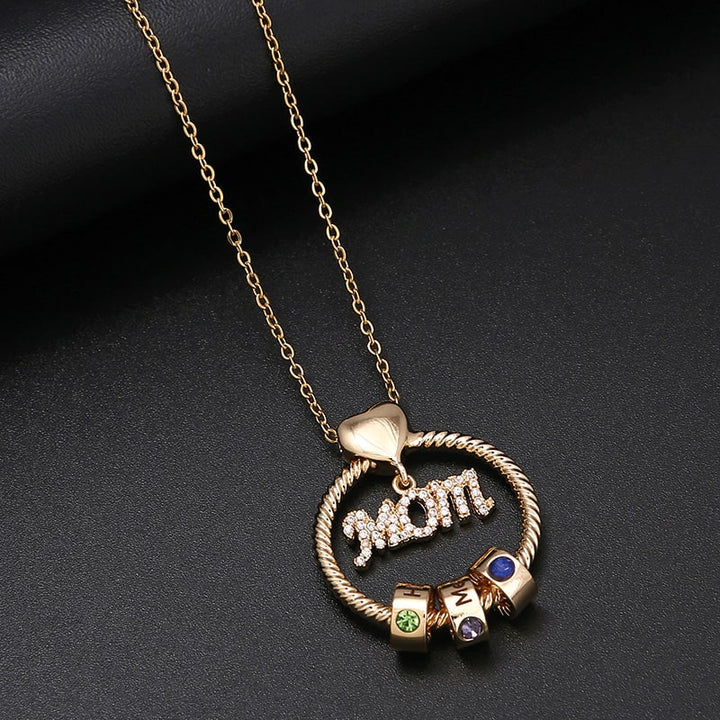 S925 Sterling Silber - Mama Liebeskette mit Beads