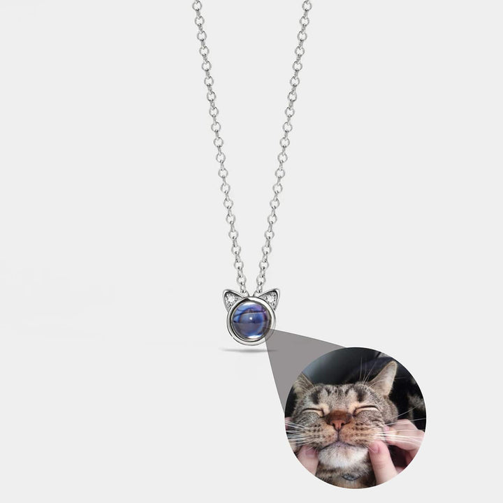 Katzen Andenken Foto Halskette