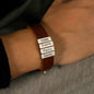 Lederamband mit Namenbeads - An meinen Mann