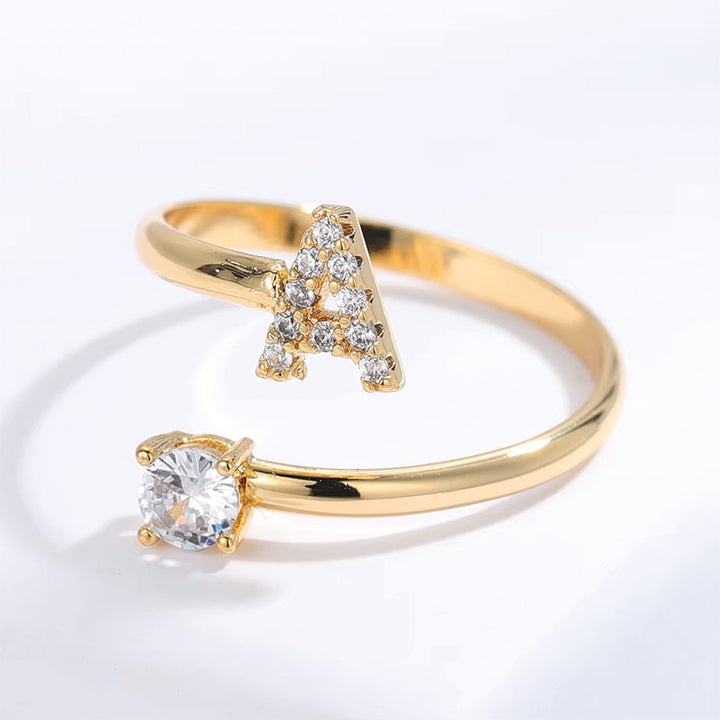 Zirkonia Buchstaben Ring