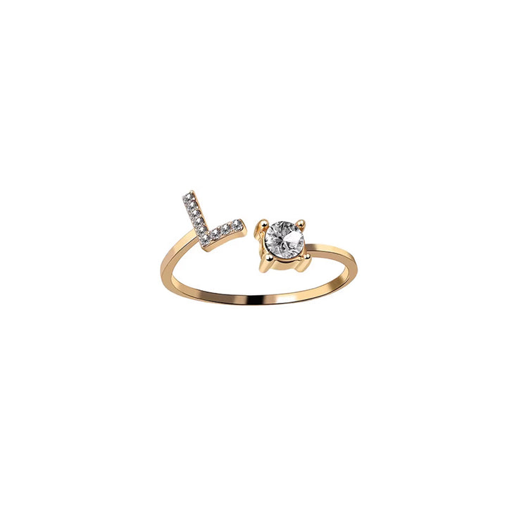 Zirkonia Buchstaben Ring