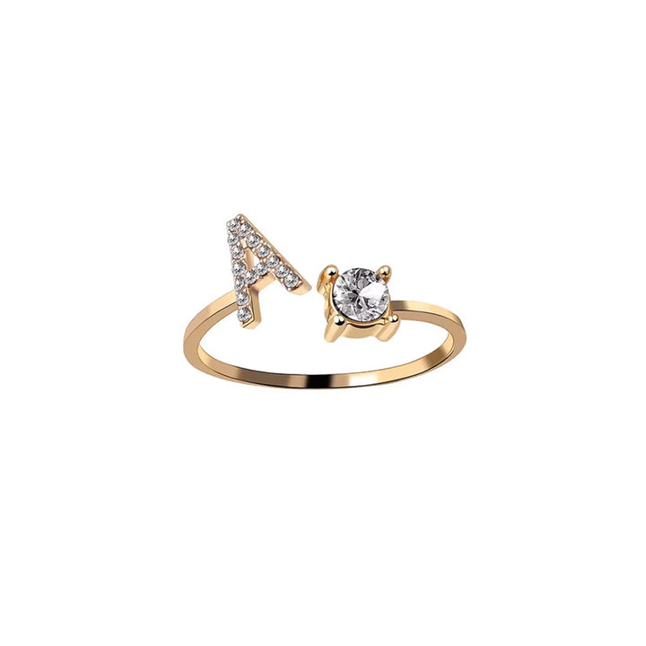 Zirkonia Buchstaben Ring