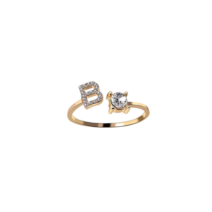 Zirkonia Buchstaben Ring