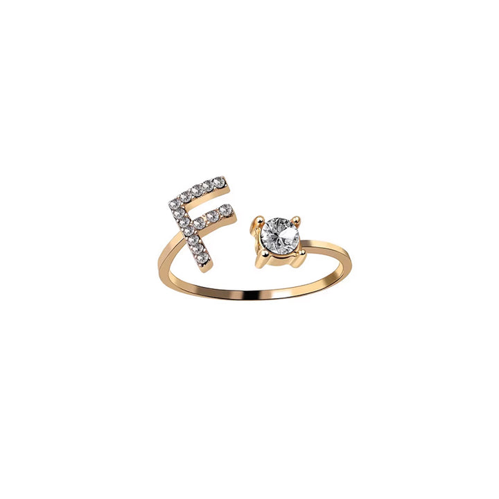 Zirkonia Buchstaben Ring