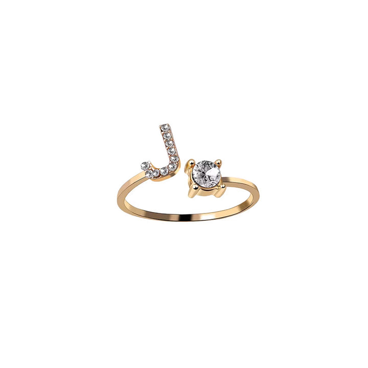 Zirkonia Buchstaben Ring