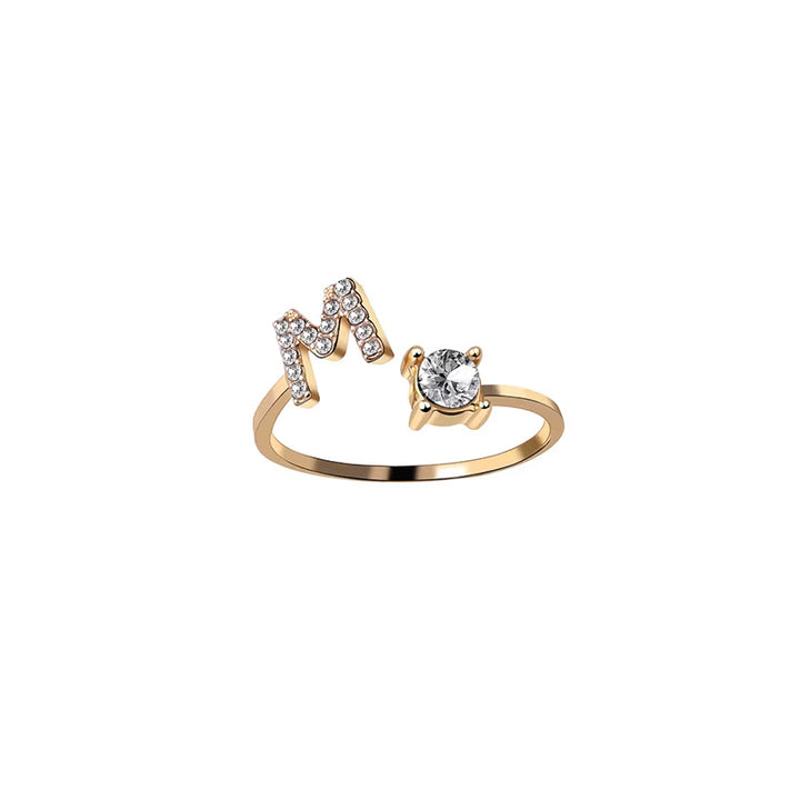 Zirkonia Buchstaben Ring