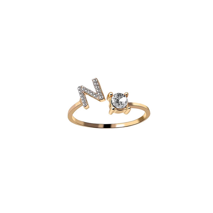 Zirkonia Buchstaben Ring