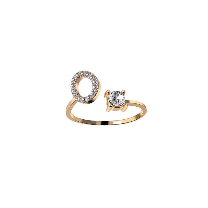 Zirkonia Buchstaben Ring