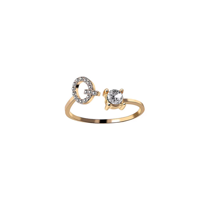 Zirkonia Buchstaben Ring