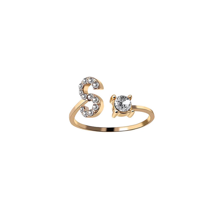 Zirkonia Buchstaben Ring