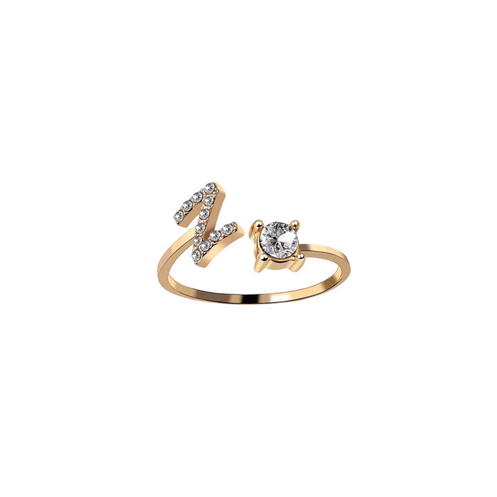 Zirkonia Buchstaben Ring