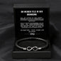 "An meinen Fels in der Brandung" - Unendlichkeits-Armband an meinen Mann