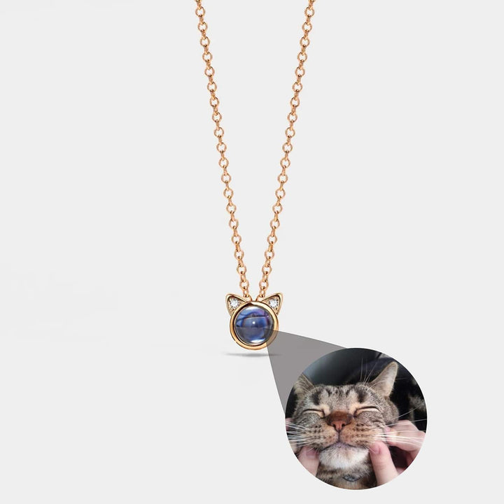 Katzen Andenken Foto Halskette