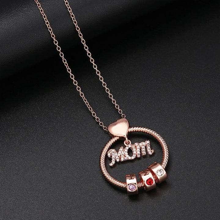 S925 Sterling Silber - Mama Liebeskette mit Beads