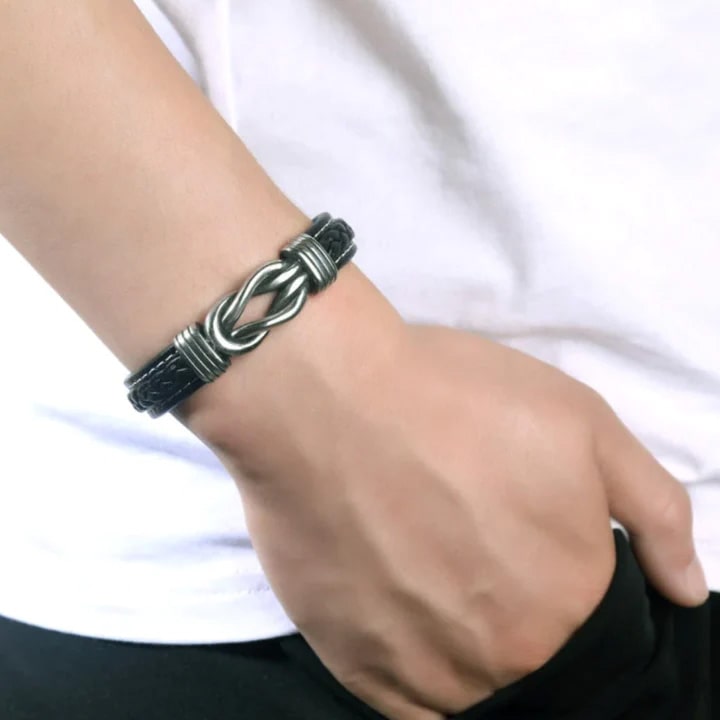 An meinen Mann - Geflochtenes Lederarmband
