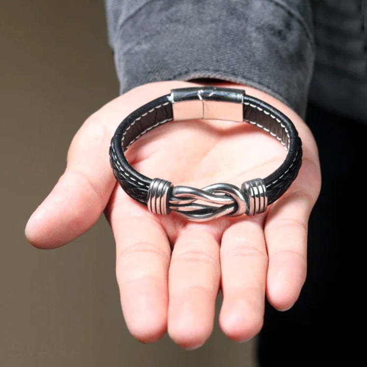An meinen Mann - Geflochtenes Lederarmband