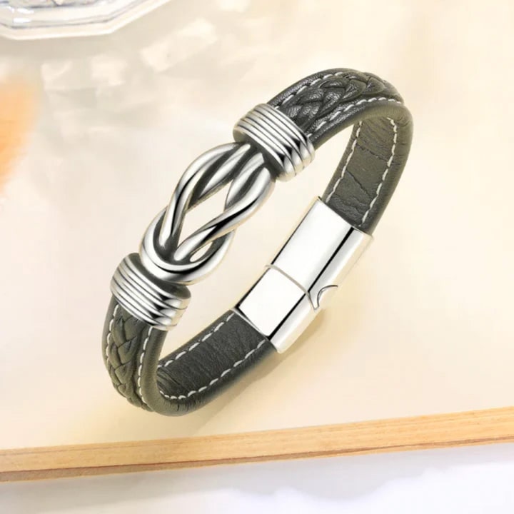 An meinen Mann - Geflochtenes Lederarmband