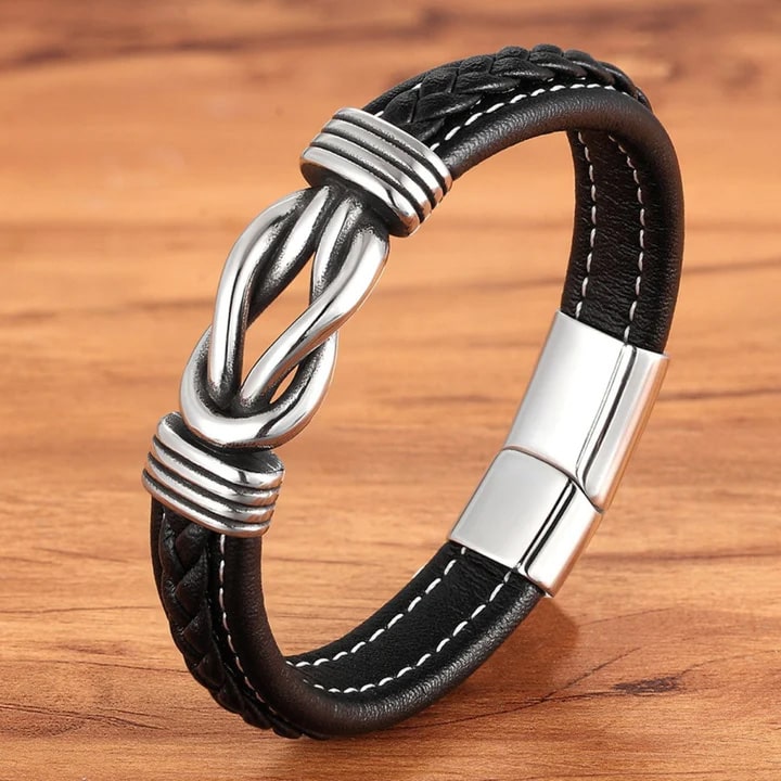 An meinen Mann - Geflochtenes Lederarmband