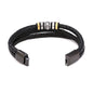 An meinen Enkel - Geflochtenes Edelstahl Lederarmband