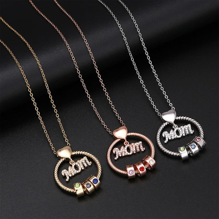 S925 Sterling Silber - Mama Liebeskette mit Beads