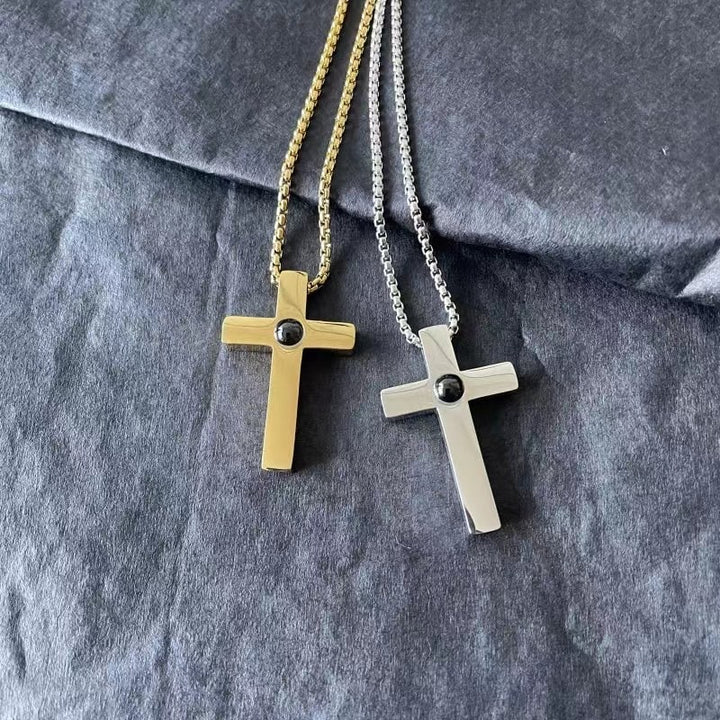 Personalisierte Kreuz Halskette mit Foto