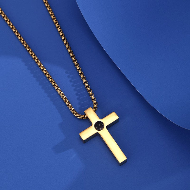 Personalisierte Kreuz Halskette mit Foto