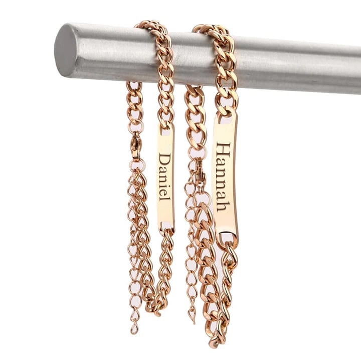 Ewige Rosenbox mit Gravur Armband Set für Paare