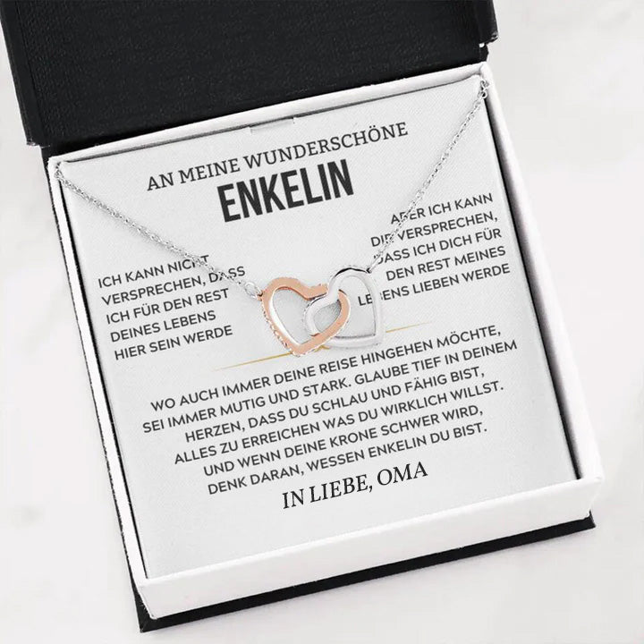 14k Weißgold Ausführung Halskette - An meine Enkelin von Oma