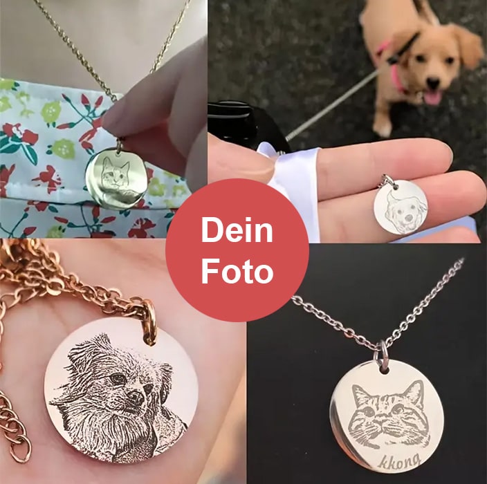 Personalisierte Haustier Gesicht Halskette