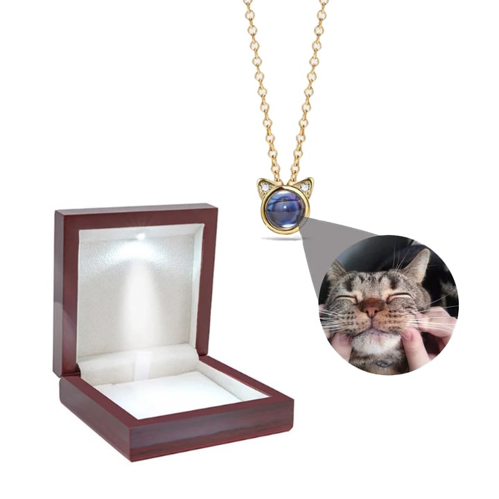 Katzen Andenken Foto Halskette