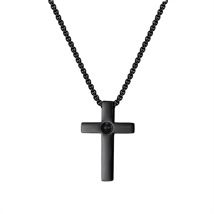 Personalisierte Kreuz Halskette mit Foto