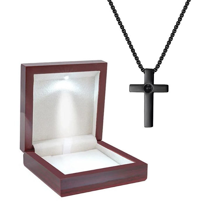 Personalisierte Kreuz Halskette mit Foto