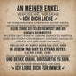 An meinen Enkel - Geflochtenes Edelstahl Lederarmband