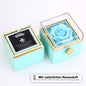 Ewige Rosenbox – mit Knoten-Halskette, Liebesnotiz und echter Rose