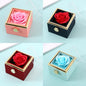 Ewige Rosenbox – mit Knoten-Halskette, Liebesnotiz und echter Rose