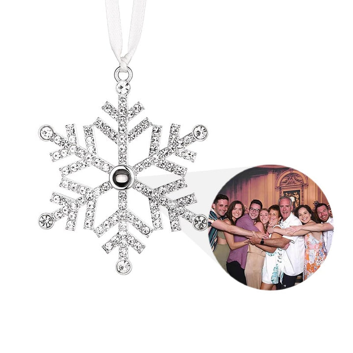 Personalisierte Schneeflocke Foto Ornament