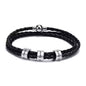 Personalisiertes Lederarmband mit Namensringen