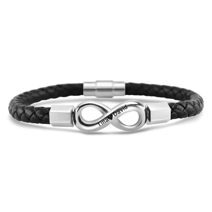 "An meinen Schatz" - Unendlichkeits-Armband an meinen Mann