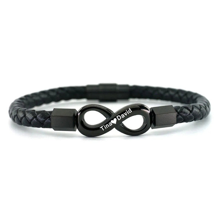 "An meinen Schatz" - Unendlichkeits-Armband an meinen Mann