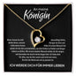 14k Weißgold Ausführung Herz Halskette - An meine Königin
