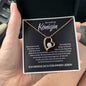 14k Weißgold Ausführung Herz Halskette - An meine Königin