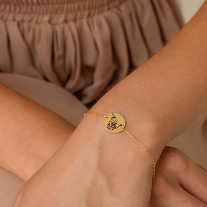 Personalisiertes Hunde Armband mit Kopf oder Pfoten Abdruck