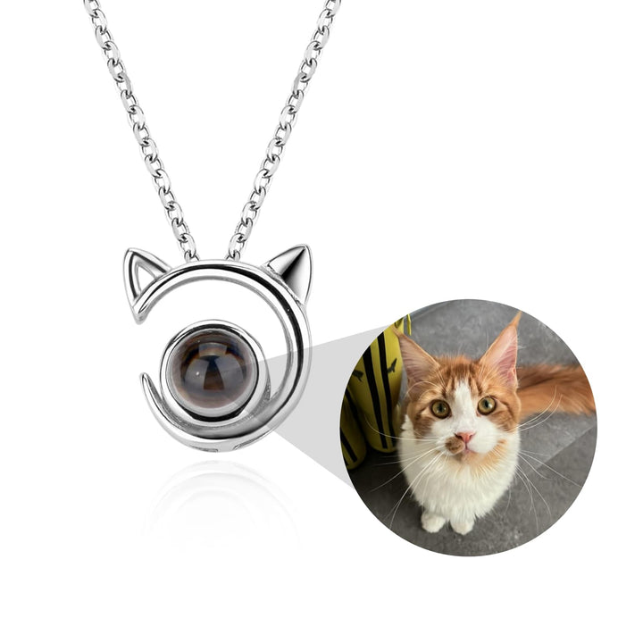 Katzen Foto Projektion Halskette