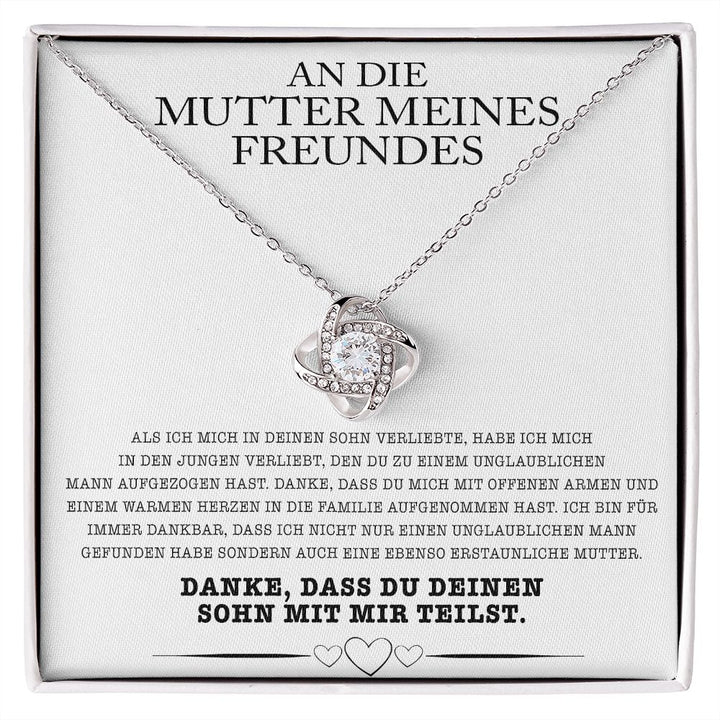 14k Weißgold Ausführung Halskette - An die Mutter meines Freundes