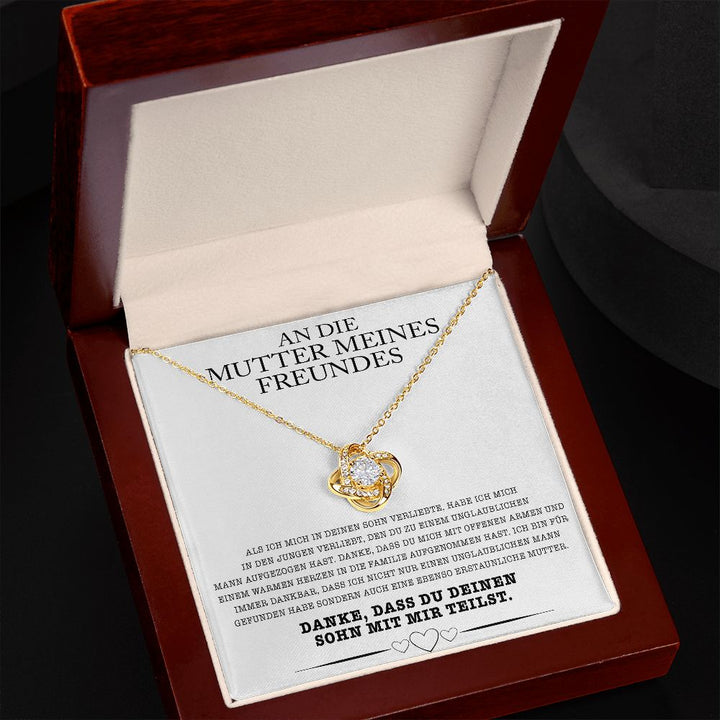 14k Weißgold Ausführung Halskette - An die Mutter meines Freundes