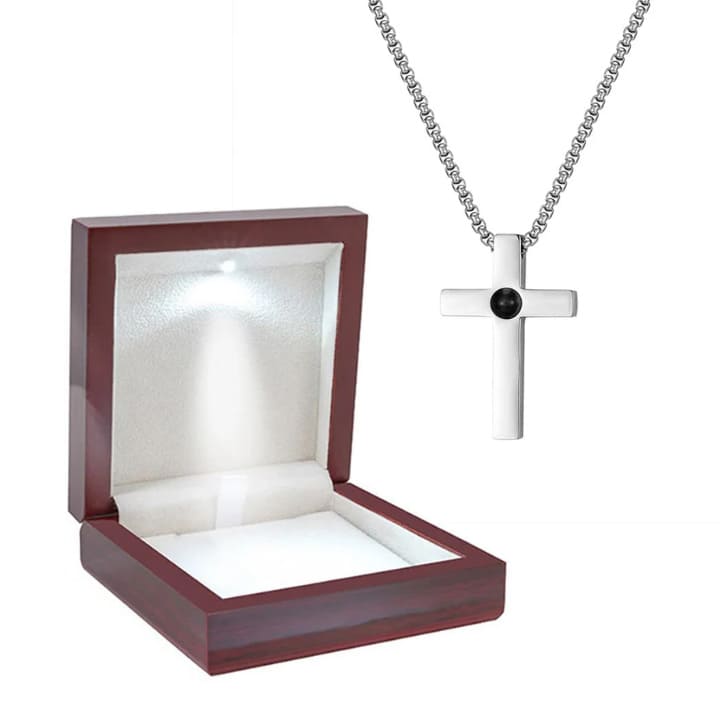 Personalisierte Kreuz Halskette mit Foto