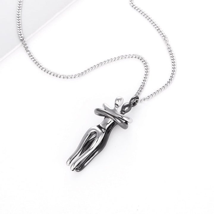 S925 Sterling Silber - Umarmungs-Halskette